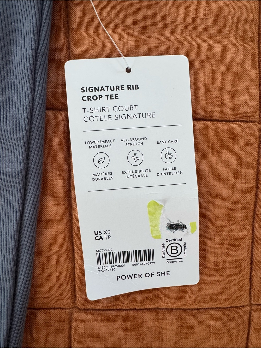 Athleta Signature Rib Crop Tee - Picture 3 of 3